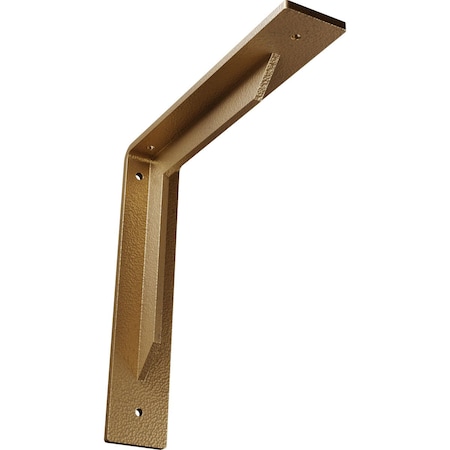 Ekena Millwork Stockport Steel Bracket, Hammered Gold 2"W x 10"D x 10"H BKTM02X10X10STHGO
